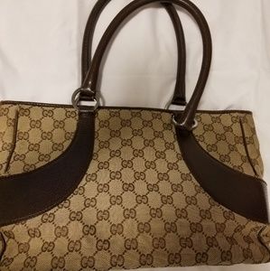 Gucci Brown and Tan Tote Bag